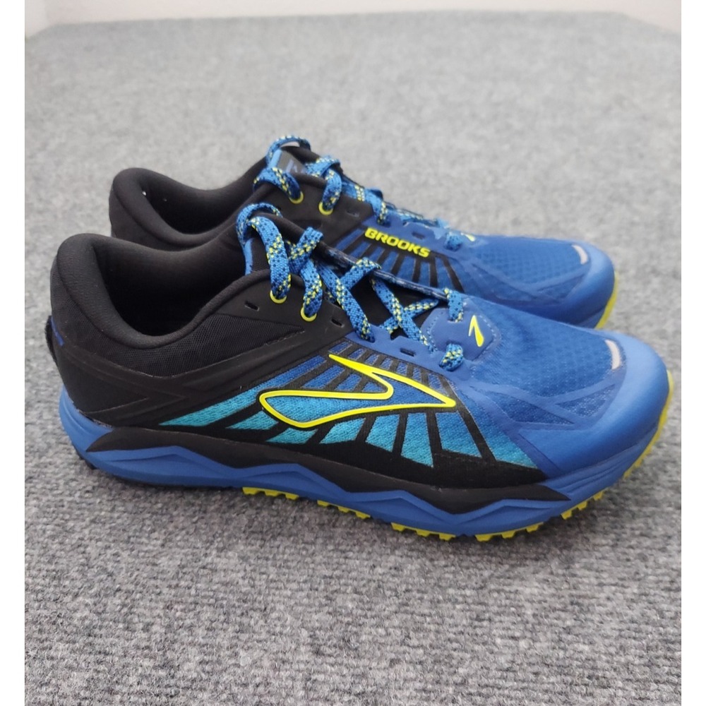 Brooks Caldera Shoes Mens 8.5 Blue Black Trail Running Athletic